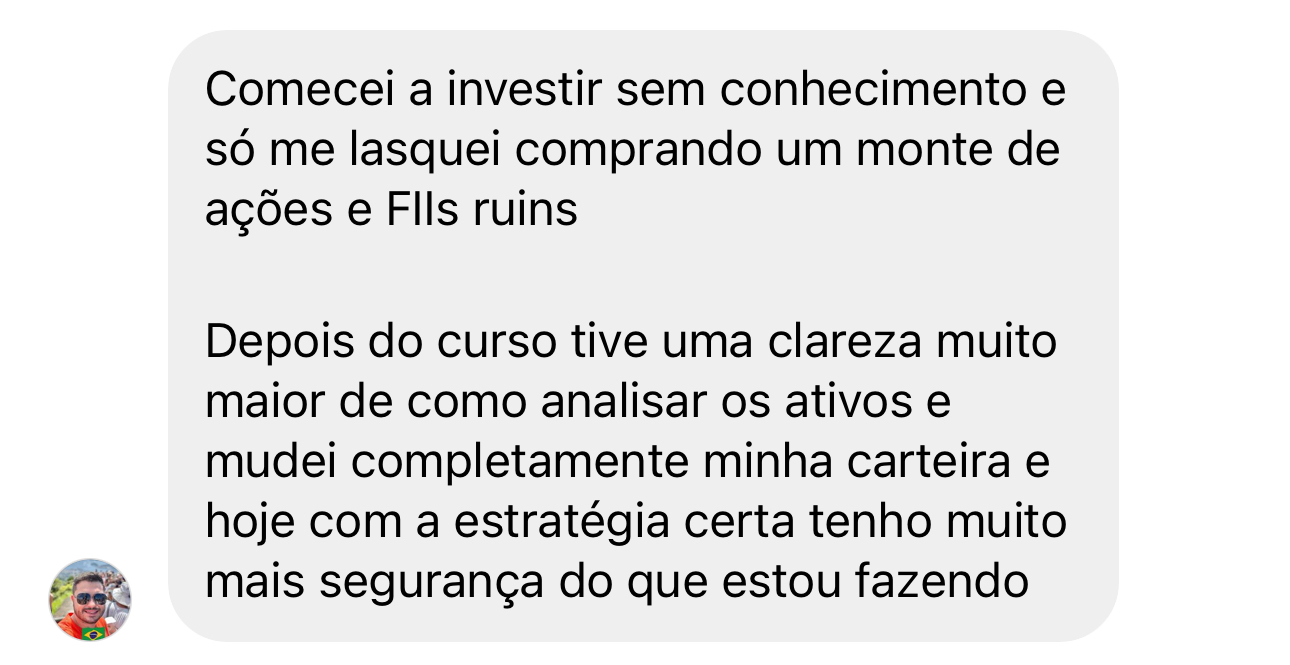 Depoimento de aluno do Salário com Investimentos